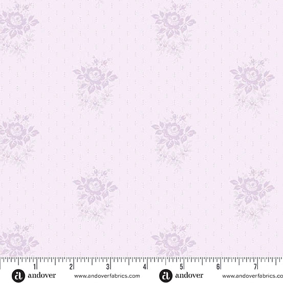 A10448-P - SIMPLY LIGHT - PETITE BOUQUET - LILAC - ANDOWER FABRICS