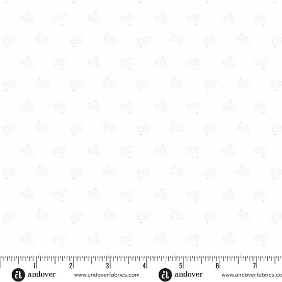 A10451-L - SIMPLY LIGHT - FROND - WHITE - ANDOWER FABRICS