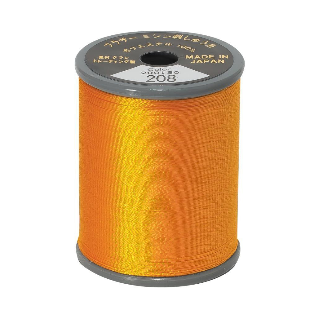EMBROIDERY THREAD - ORANGE 208 - 50WT - 300M - BROTHER