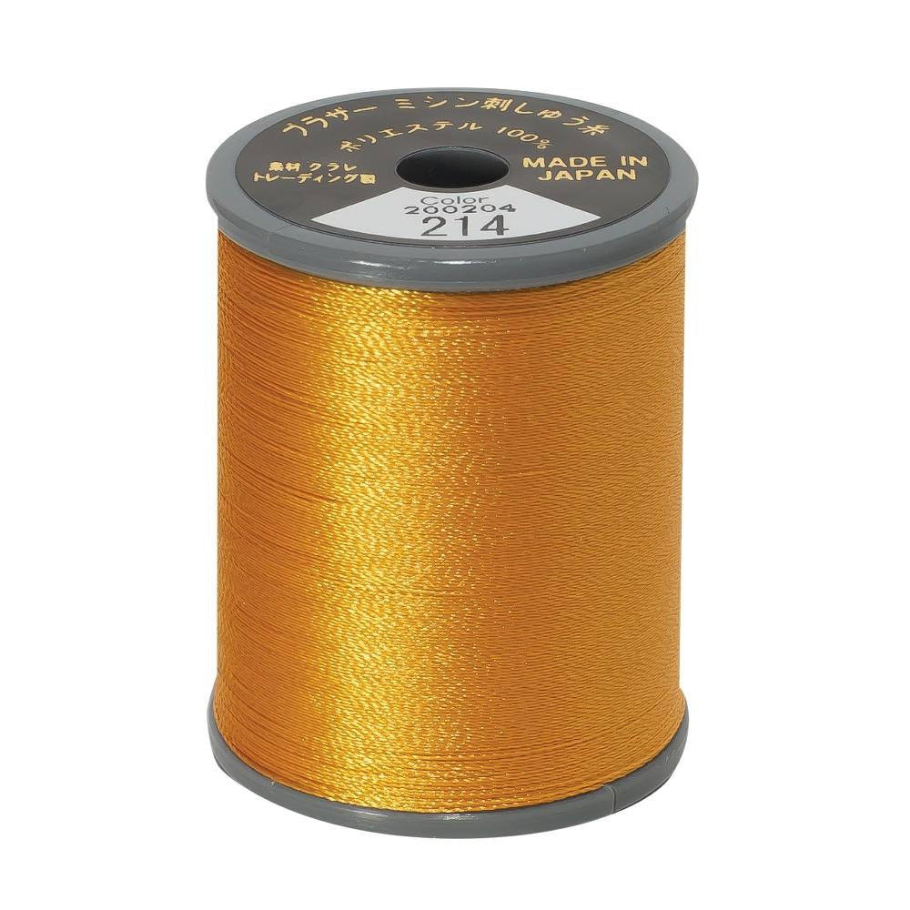 EMBROIDERY THREAD - DEEP GOLD 214 - 50WT - 300M - BROTHER