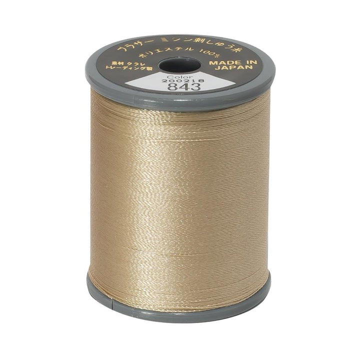 EMBROIDERY THREAD - BEIGE 843 - 50WT - 300M - BROTHER