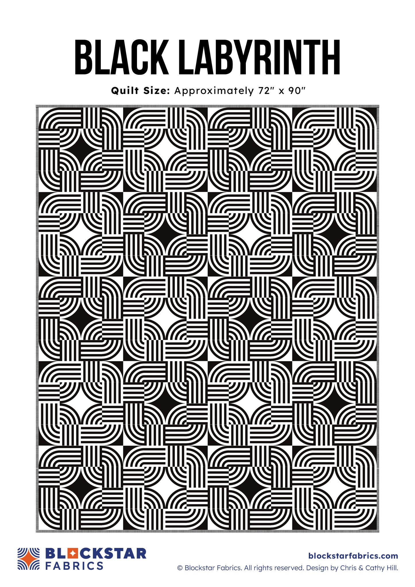 BLACK LABYRINTH - BLOCKSTAR - CIRCUS FABRIC - PATTERN