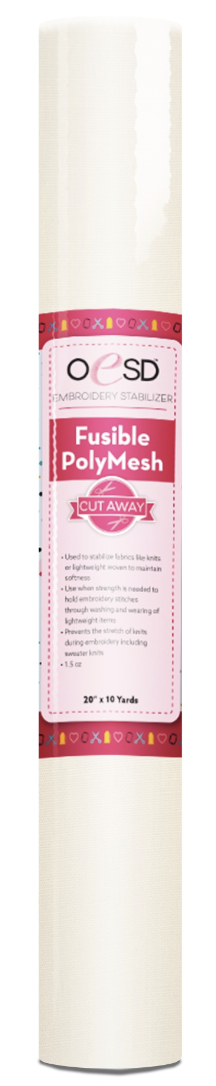 FUSIBLE POLYMESH CUTAWAY - 20" X 10 YARDS - STABLISIER - OESD