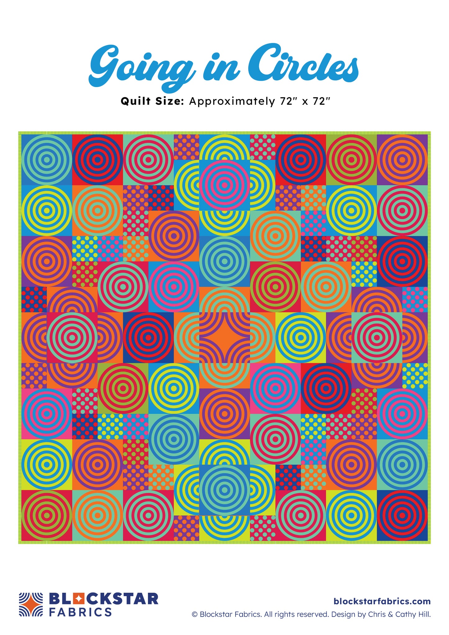 GOING IN CIRCLES - BLOCKSTAR - CIRCUS FABRIC - PATTERN