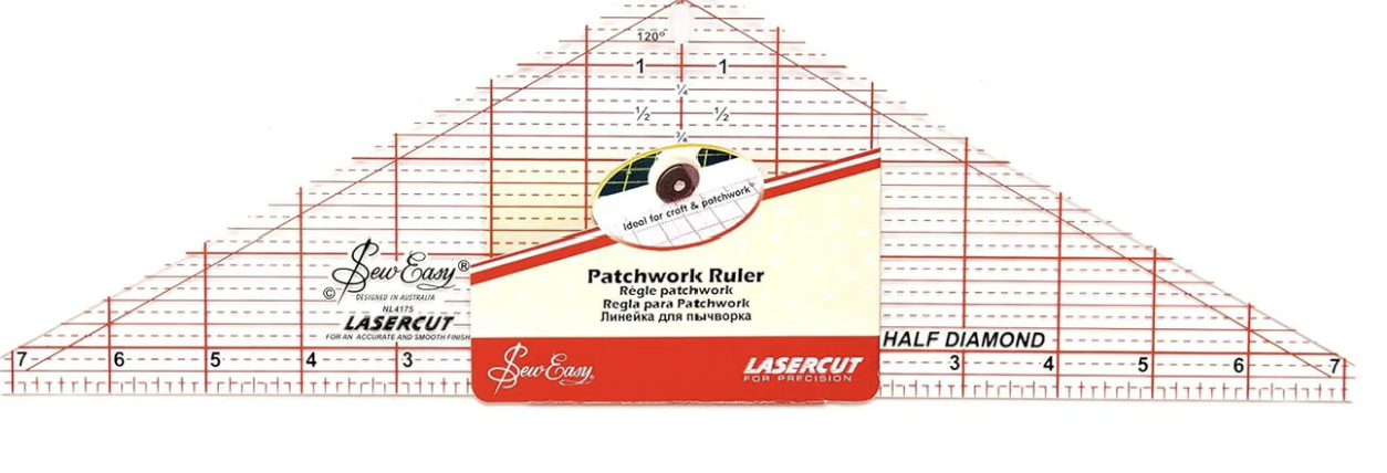 HALF DIAMOND QUILTING RULER - SEW EASY