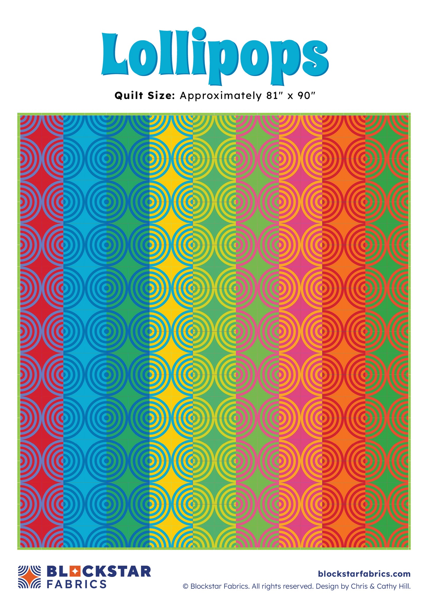 LOLLIPOPS - BLOCKSTAR - CIRCUS FABRIC - PATTERN