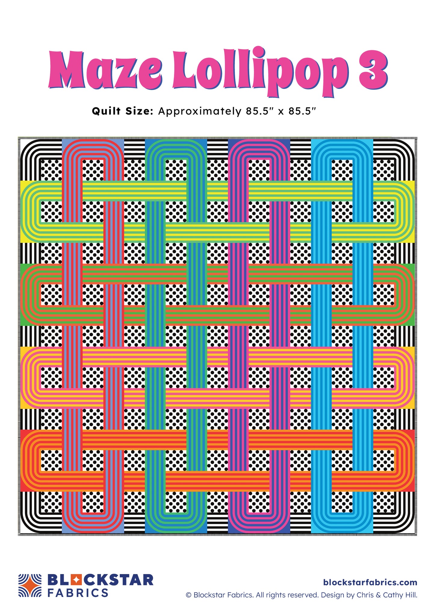MAZE - LOLLIPOP 3 - BLOCKSTAR - CIRCUS FABRIC - PATTERN