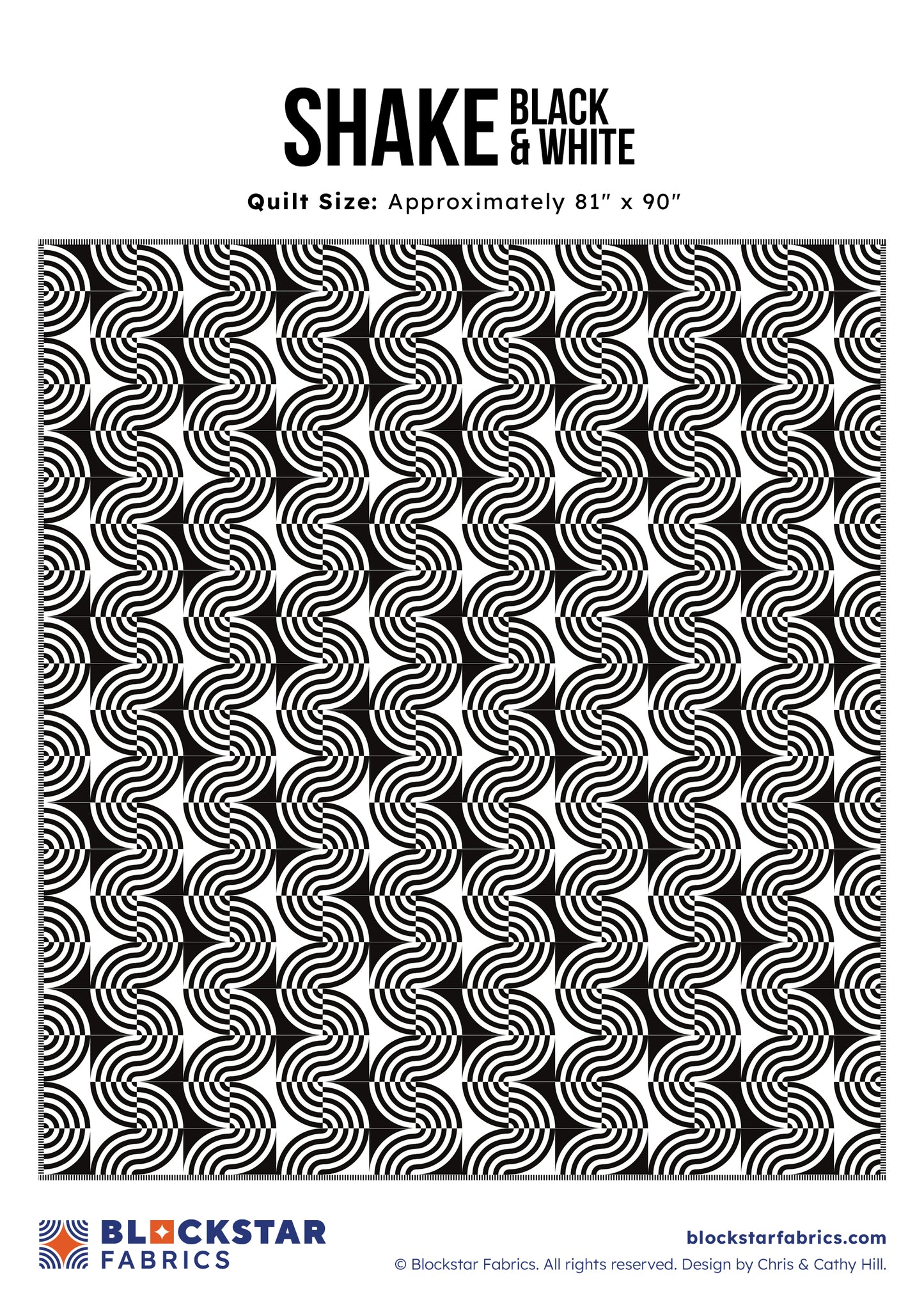 SHAKE - BLACK & WHITE - BLOCKSTARS - CIRCUS FABRIC - PATTERN