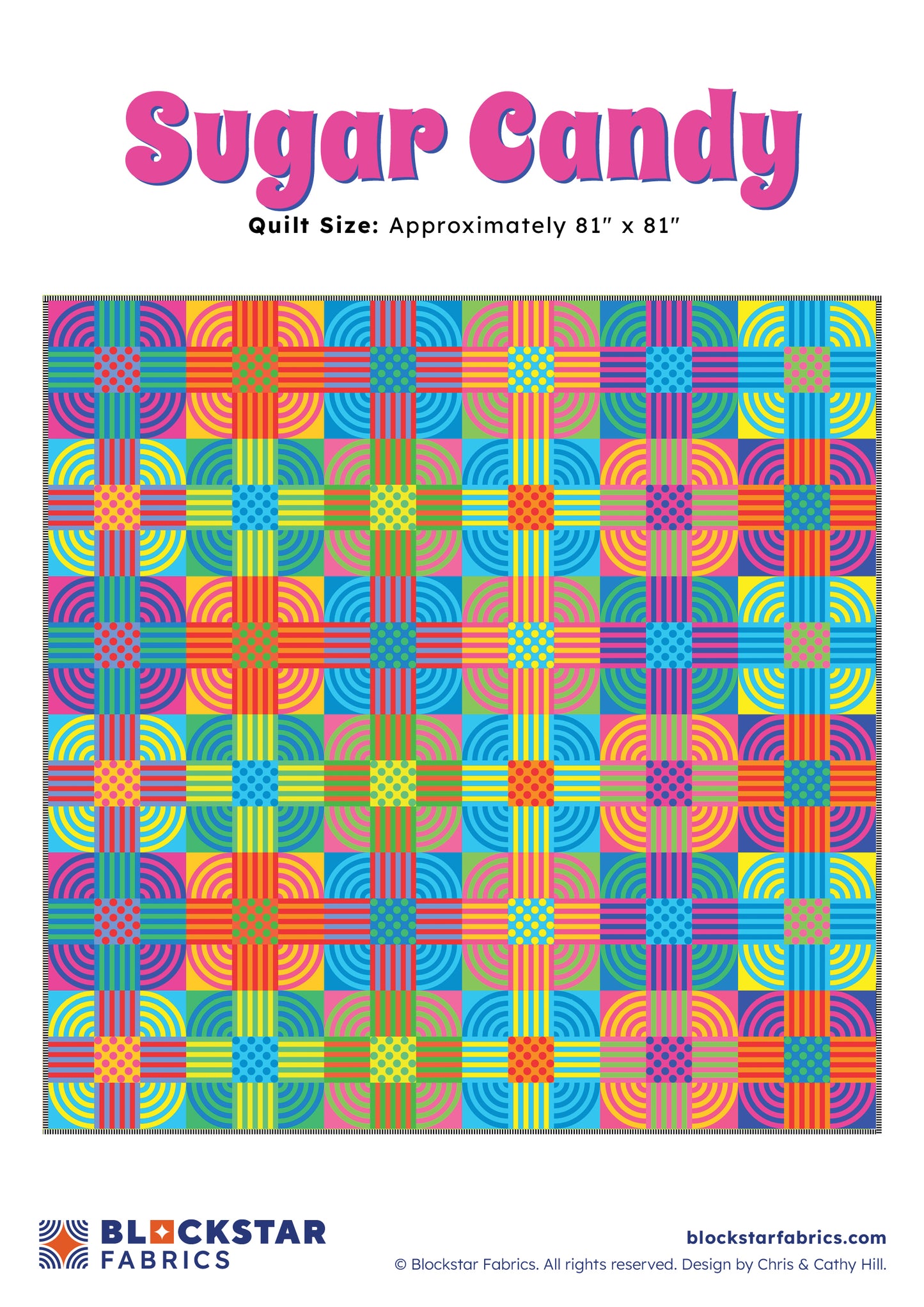 SUGAR CANDY - BLOCKSTARS - CIRCUS FABRIC - PATTERN