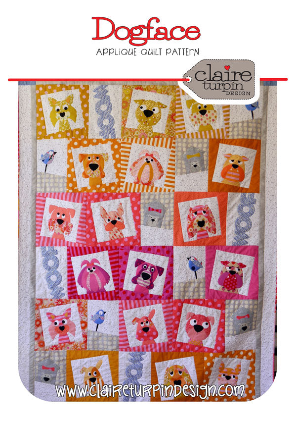 DOGFACE APPLIQUE QUILT PATTERN - CLAIRE TURPIN DESIGNS