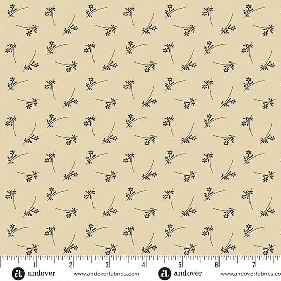 A-5082-L - TRUNK TREASURES - EXUBERANCE - ALMOND - JO MORTON - ANDOWER FABRICS