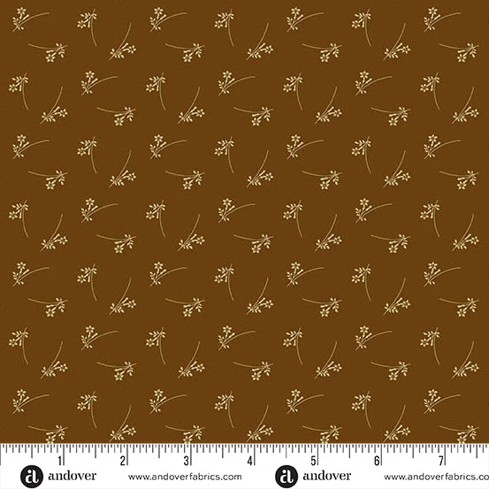 A-5082-N1 - TRUNK TREASURES - EXUBERANCE - CHOCOLATE - JO MORTON - ANDOWER FABRICS