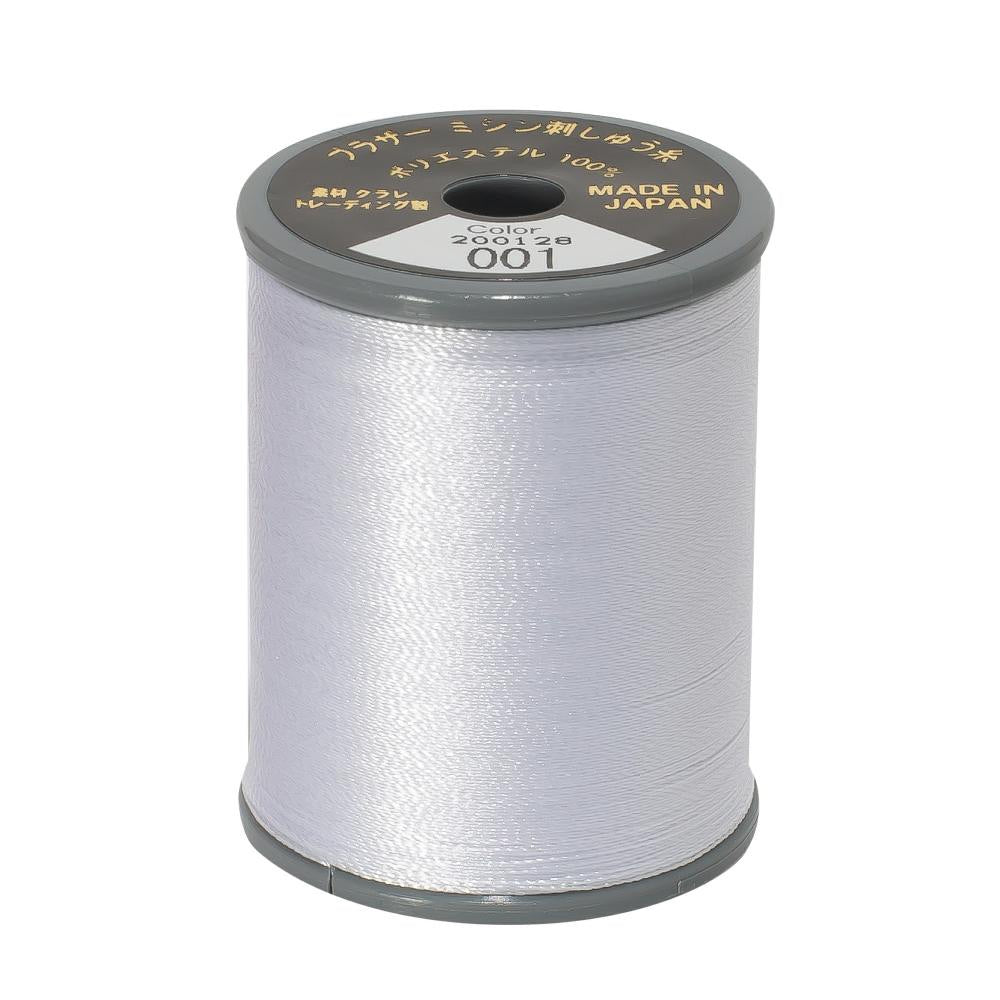 WHITE EMBROIDERY THREAD - 50WT - 300M - BROTHER