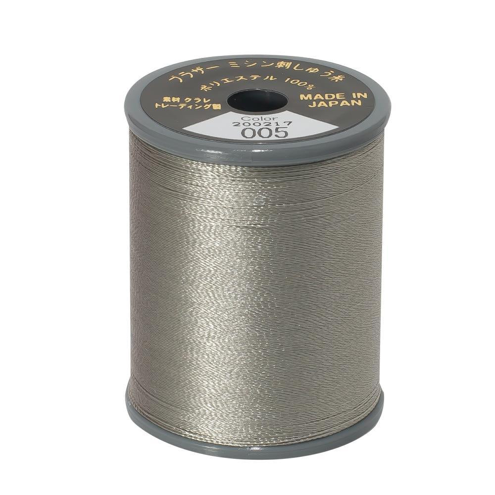 EMBROIDERY THREAD - SILVER 005 - 50WT - 300M - BROTHER