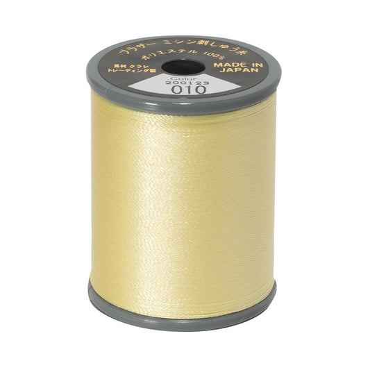 EMBROIDERY THREAD - CREAM BROWN 010 - 50WT - 300M - BROTHER