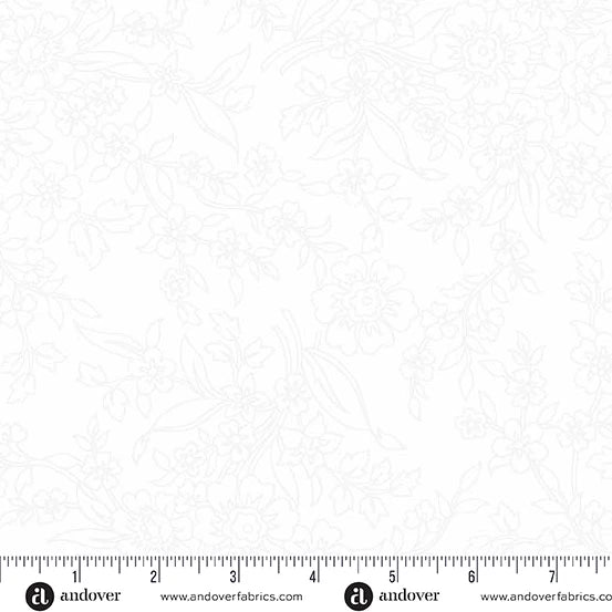 A10445-L - SIMPLY LIGHT - MEADOW - WHITE - ANDOWER FABRICS