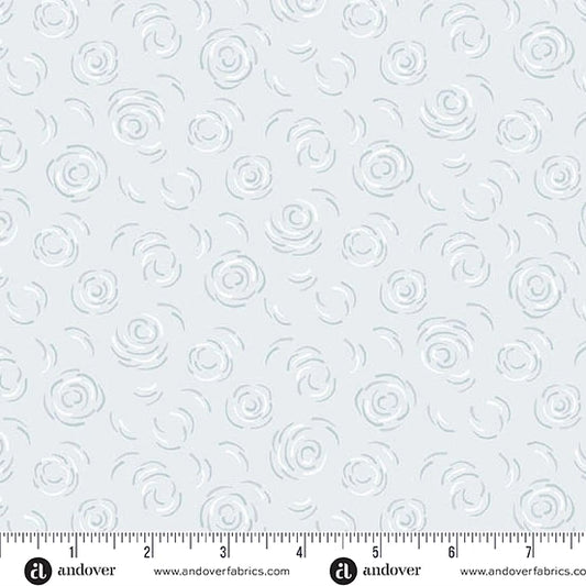 A10446-C - SIMPLY LIGHT - RIPPLE - SEA FOAM - ANDOWER FABRICS