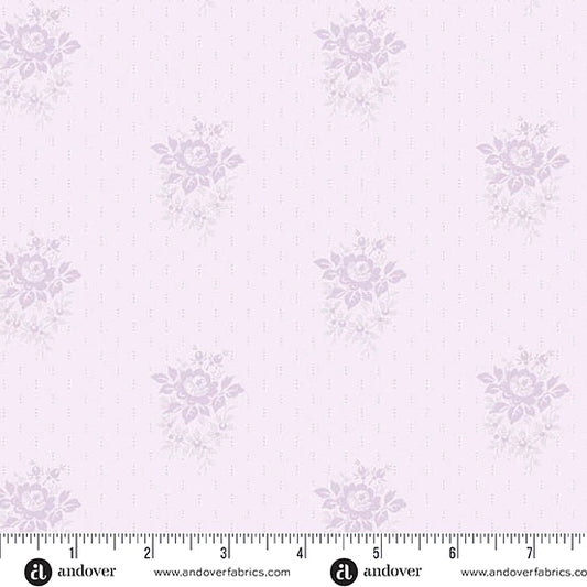 A10448-P - SIMPLY LIGHT - PETITE BOUQUET - LILAC - ANDOWER FABRICS