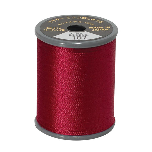 EMBROIDERY THREAD - DARK FUCHSIA 107 - 50WT - 300M - BROTHER
