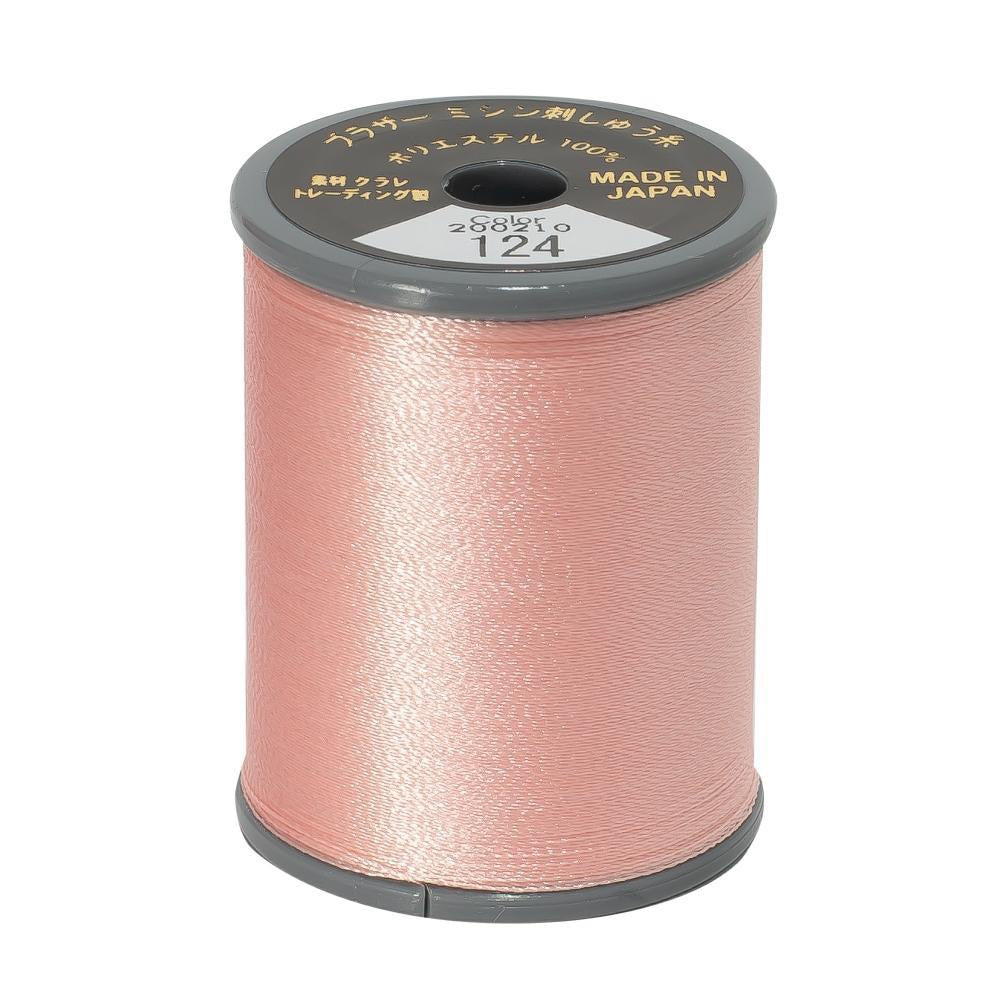 EMBROIDERY THREAD - FLESH PINK 124  - 50WT - 300M - BROTHER