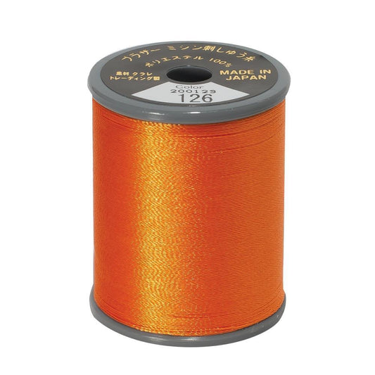 EMBROIDERY THREAD - PUMPKIN 126 - 50WT - 300M - BROTHER