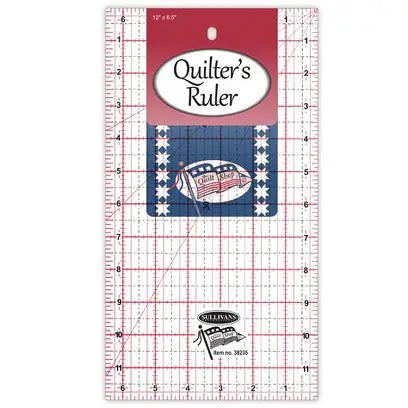 12" X 6.5" QUILTING RULER - SULLIVANS