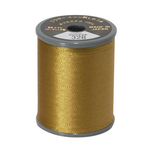 EMBROIDERY THREAD - BRASS 328 - 50WT - 300M - BROTHER