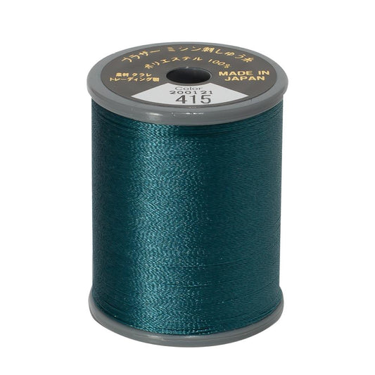 EMBROIDERY THREAD - PEACOCK BLUE 415 - 50WT - 300M - BROTHER