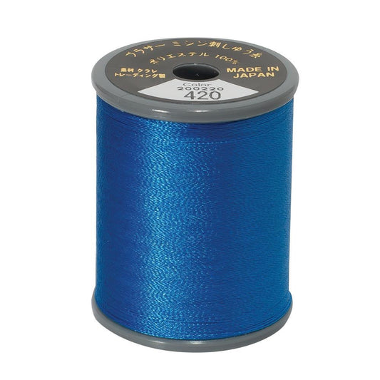 EMBROIDERY THREAD - ELECTRIC BLUE 420 - 50WT - 300M - BROTHER
