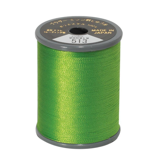 EMBROIDERY THREAD - LIME GREEN 513 - 50WT - 300M - BROTHER