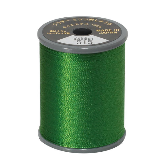 EMBROIDERY THREAD - MOSS GREEN 515 - 50WT - 300M - BROTHER