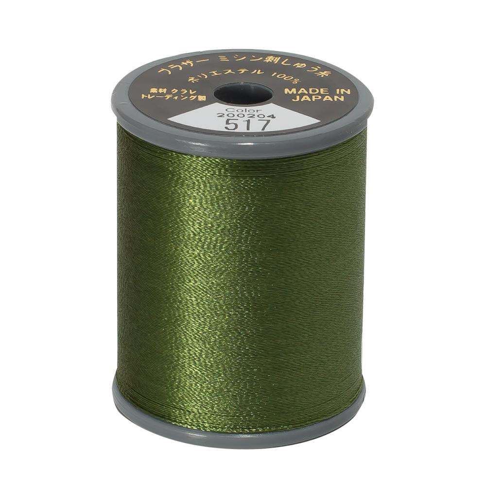 EMBROIDERY THREAD - DARK OLIVE 517- 50WT - 300M - BROTHER