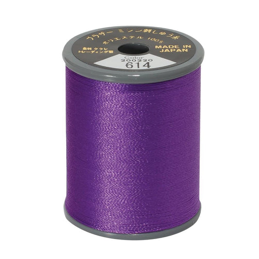 EMBROIDERY THREAD - PURLE 614 - 50WT - 300M - BROTHER