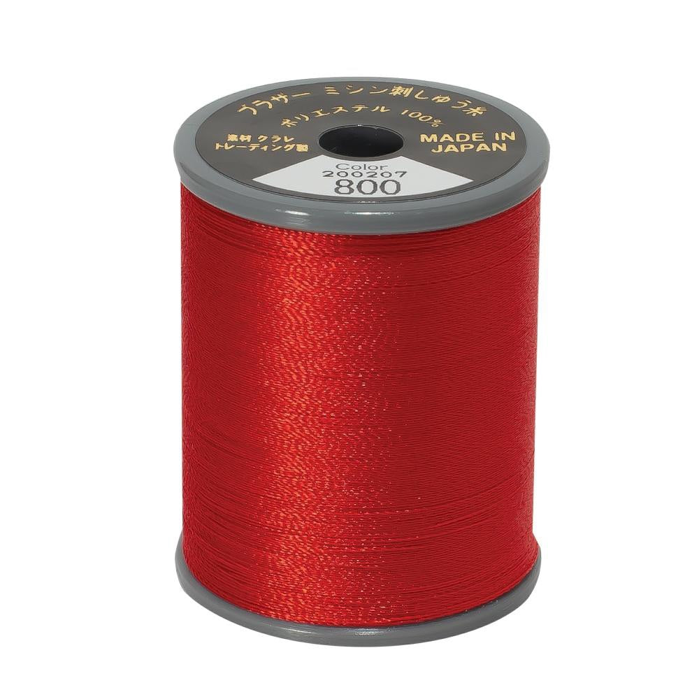 EMBROIDERY THREAD - RED 800 - 50WT - 300M - BROTHER