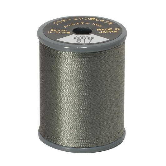 EMBROIDERY THREAD - GREY 817 - 50WT - 300M - BROTHER