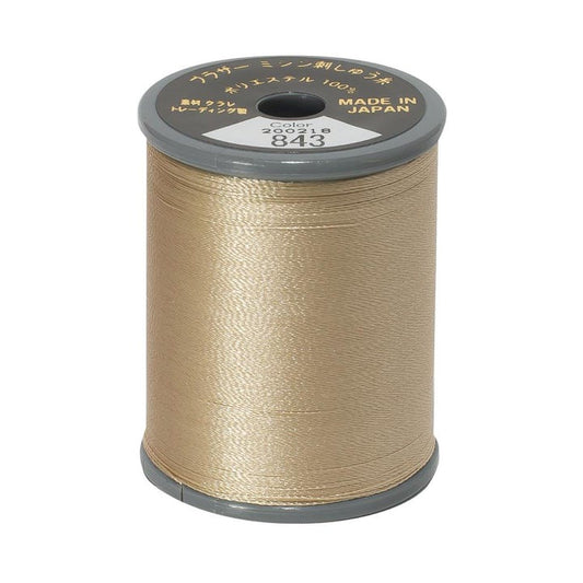 EMBROIDERY THREAD - BEIGE 843 - 50WT - 300M - BROTHER