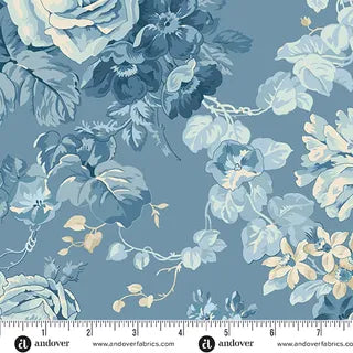 10467-B1 - TWILL ROSE BOUQUET - SPECIAL DELIVERY - LAUNDRY BASKET QUILTS - ANDOWER FABRICS