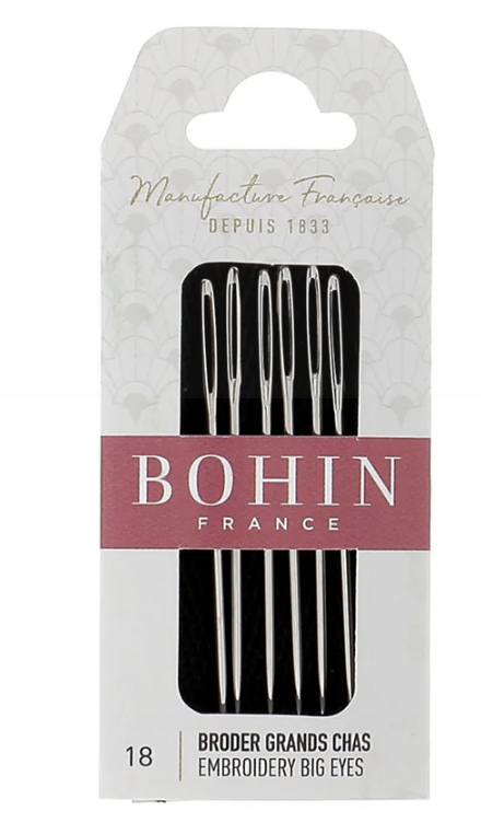 EMBROIDERY NEEDLES - BIG EYE - SIZE 18 - BOHIN
