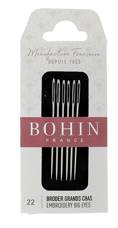 EMBROIDERY NEEDLES - BIG EYE - SIZE 22 - BOHIN