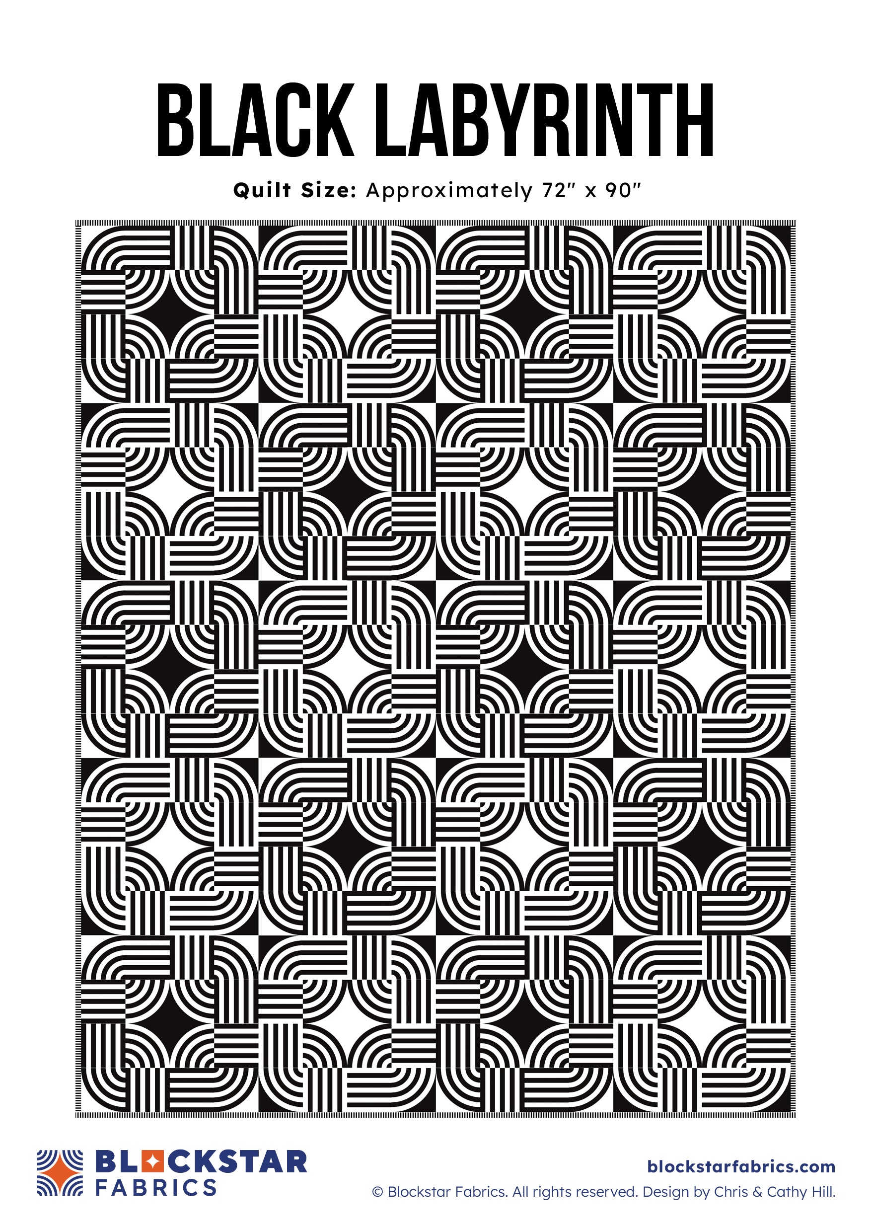 BLACK LABYRINTH - BLOCKSTAR - CIRCUS FABRIC - PATTERN – Country Pickin ...