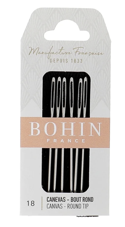 CANVAS - CROSS STITCH NEEDLES - SIZE 18 - BOHIN
