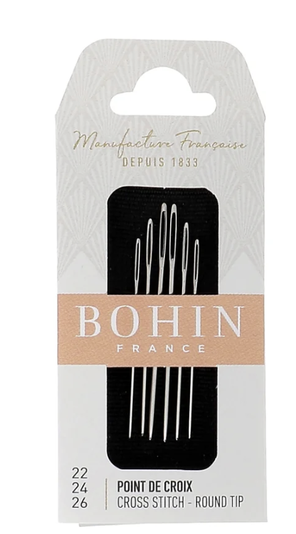 CANVAS - CROSS STITCH NEEDLES - SIZE 22/24/26 - BOHIN