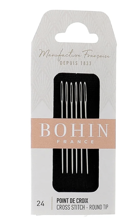 CANVAS - CRSOSS STITCH NEEDLES - SIZE 24 - BOHIN