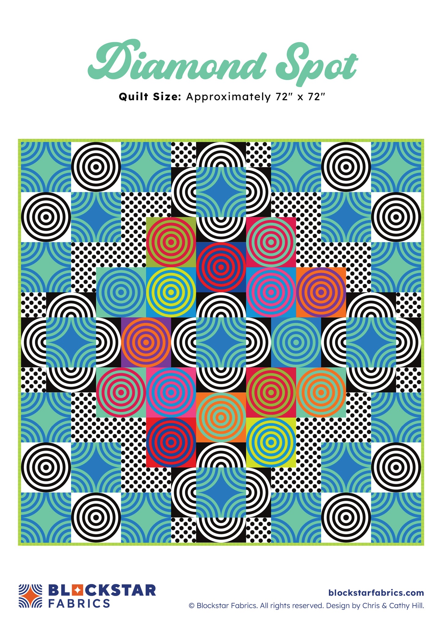 DIAMOND SPOT - BLOCKSTAR - CIRCUS FABRIC - PATTERN