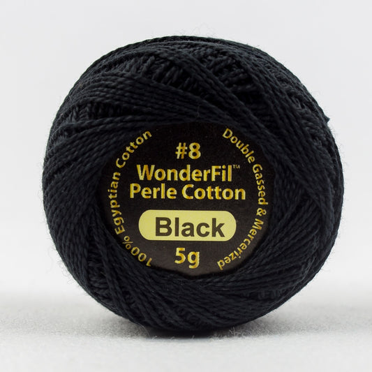 EL5G200 - BLACK - ELEGANZA - PERLE 8 - COTTON - 5G - WONDERFIL