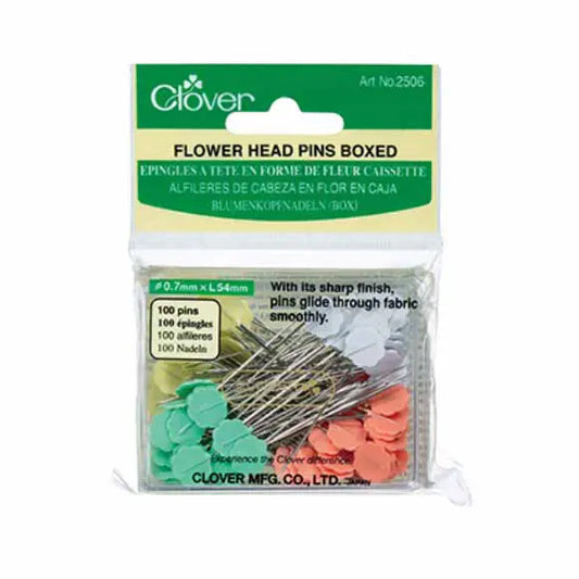 FLLOWER HEAD PINS - 100 PACK - CLOVER
