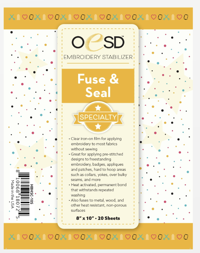 FUSE AND SEAL - 8" X 10" - STABLISIER - OESD