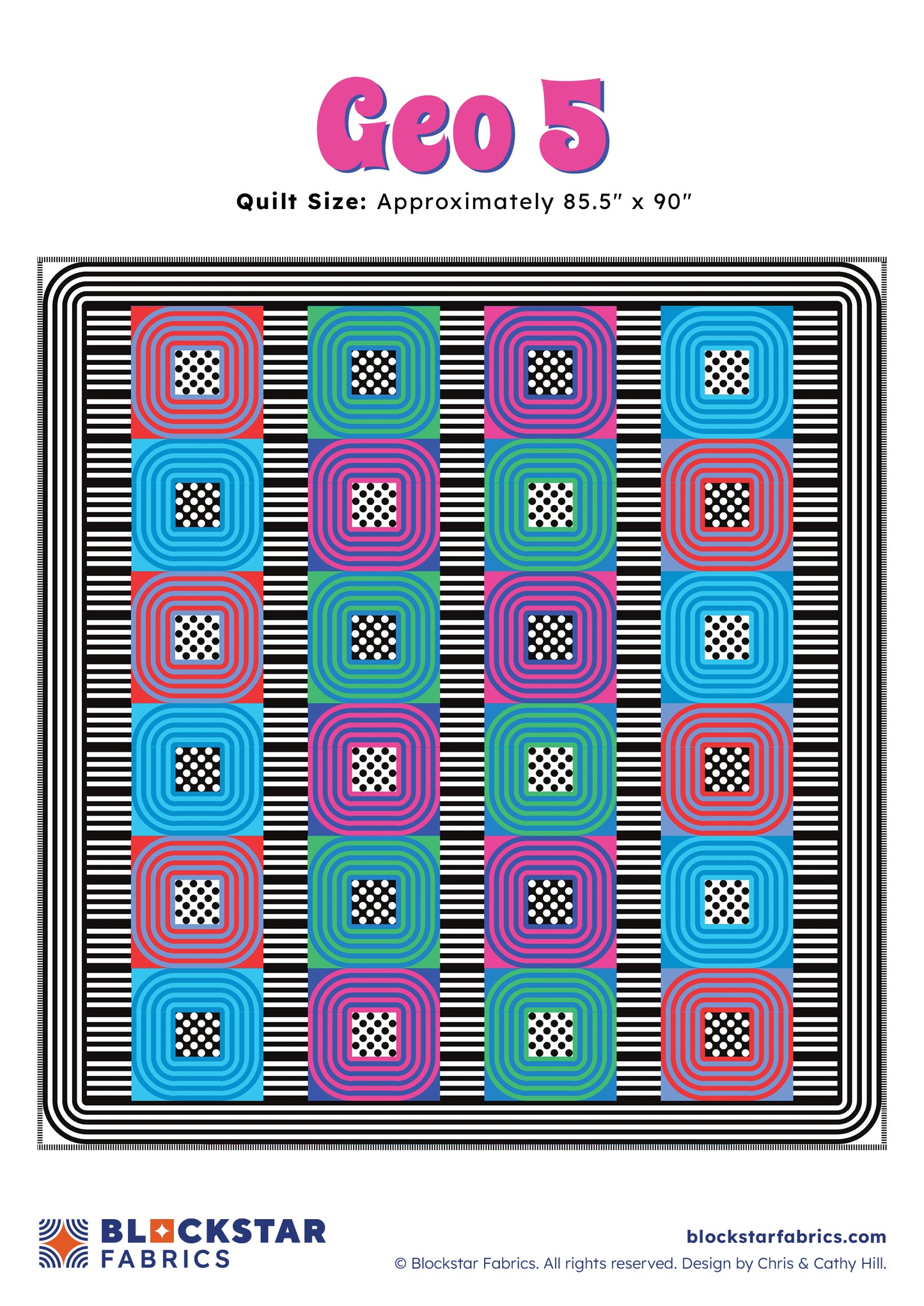 GEO 5 - BLOCKSTAR - CIRCUS FABRIC - PATTERN