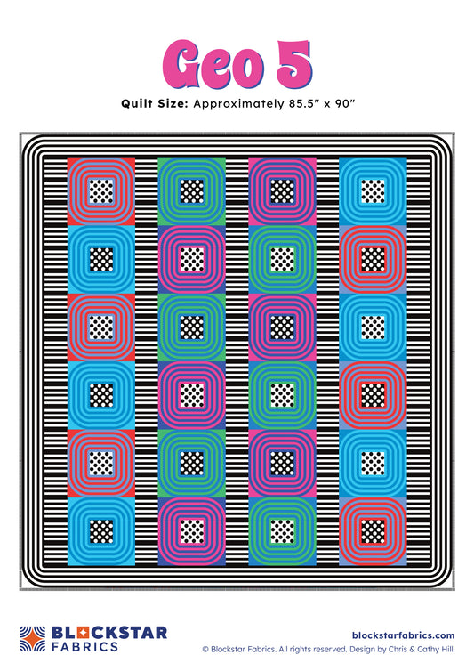 GEO 5 - BLOCKSTAR - CIRCUS FABRIC - PATTERN