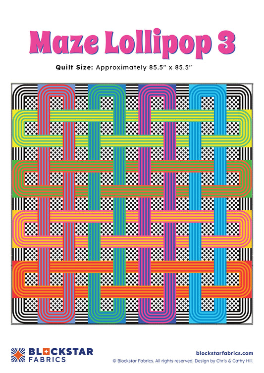 MAZE - LOLLIPOP 3 - BLOCKSTAR - CIRCUS FABRIC - PATTERN
